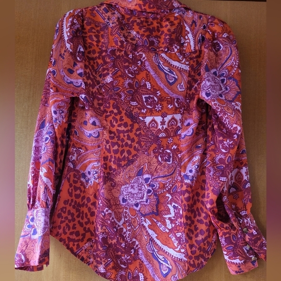 Free People BOHO Bianca Printed Blouse-XS - Picture 5 of 5